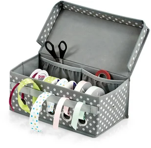 ZELLER Pudełko do przechowywania wstążek pudełko na drobiazgi pojemnik tekstylny pudełka do przechowywania ozdobne pudełka materiałowe ZELLER B07FD9KZB1 - Pudła i pojemniki do przechowywania - miniaturka - grafika 5