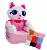 Fotele i pufy dla dzieci - Fotel Dla Dzieci Rozkładany Fotelik Pluszowy Pufa - miniaturka - grafika 1