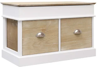 vidaXL Ławka do przedpokoju, 70 x 35 x 45 cm, drewno paulownia vidaXL - Ławki do przedpokoju - miniaturka - grafika 2