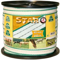 Ogrodzenia - Kerbl Elektryczna taśma ogrodzeniowa Star, PE, 200 m, 40 mm, 441503 Kerbl - miniaturka - grafika 1