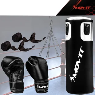 MOVIT WOREK BOKSERSKI 25KG + RĘKAWICE BOKSERSKIE ZESTAW 20040910 - Worki treningowe - miniaturka - grafika 3