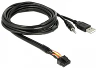 Inne akcesoria audio-wideo - Delock 85718 cable gender changer USB Type-A + 3.5 mm 4 pin Czarny, Kabel - miniaturka - grafika 1