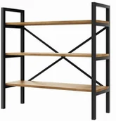 Regały - S&w Design Regał Medium 100x60-160x30 cm Industrial Loft na książki D3 RM300030100D - miniaturka - grafika 1