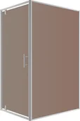 Kabiny prysznicowe - Omnires 120x90cm szkło brązowe S-90/120K BR S-90/120K BR - miniaturka - grafika 1
