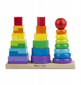 Układanki dla dzieci - Melissa & Doug Drewniana Układanka - Wieże - miniaturka - grafika 1