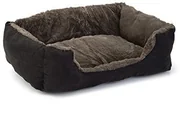 Legowiska dla psów - Beeztees beez herbat 704812 łóżko pluche flybaboo, 48 x 37 x 18 cm, ciemnoszary/czarny - miniaturka - grafika 1