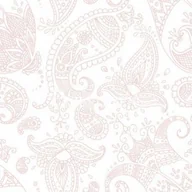 Folia, papier śniadaniowy, serwetki - SERWETKI PAPIEROWE - Ornamenty Paisley White Pink 1332474 - miniaturka - grafika 1