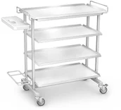 Meble i wyposażenie gabinetów medycznych - Ztm Tech-med C-03/B1-KO wózek oddziałowy ze stali kwasoodpornej C-04-B3P-66-KO-W - miniaturka - grafika 1