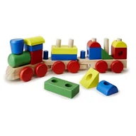 Układanki dla dzieci - Melissa &amp; Doug Melissa &amp Doug Drewniany pociąg z klockami - miniaturka - grafika 1