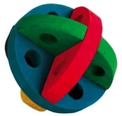 Klatki dla gryzoni - Trixie Drewniana piłka na smakołyki dla gryzoni 8cm [TX-6185] - miniaturka - grafika 1