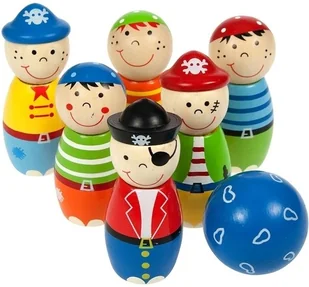 Bigjigs Toys Ltd kręgle Piraci - 72900403748ZA - Gry planszowe - miniaturka - grafika 2
