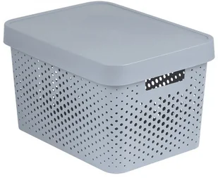 Curver Pojemnik ażurowy z przykrywką Infinity, szary, 17 l - Pojemniki na zabawki - miniaturka - grafika 2