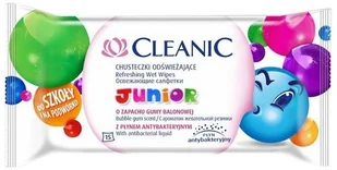 Cleanic chusteczki ODŚWIEŻAJĄCE JUNIOR15szt. 20323247 - Waciki, płatki i patyczki kosmetyczne - miniaturka - grafika 2