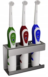 Andex Uchwyt na szczoteczkę i cztery końcówki stal nierdzewna TECHNIC 338/SG - Kubki na szczoteczki do zębów - miniaturka - grafika 2