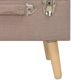 vidaXL Stołek ze schowkiem, 40 cm, brązowy, tkanina vidaXL - Pufy i podnóżki - miniaturka - grafika 9