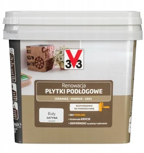 V33 Farba renowacyjna Płytki Podłogowe 0 75 l biały pieprz - Farby do metalu - miniaturka - grafika 4