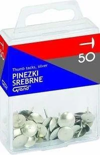 Grand Pinezki tapicerskie srebrne T4 50 sztuk KW TRADE - Spinacze i klipsy do papieru - miniaturka - grafika 2