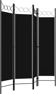 vidaXL Parawan 4-panelowy, czarny, 160 x 180 cm vidaXL - Parawany - miniaturka - grafika 3