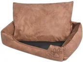 Legowiska dla psów - Vidaxl Legowisko dla psa z poduszką, rozmiar L, beżowe - miniaturka - grafika 1