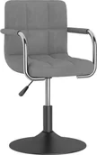 Fotele i krzesła biurowe - vidaXL Obrotowe krzesło biurowe, jasnoszare, tapicerowane aksamitem! 334606 - miniaturka - grafika 1