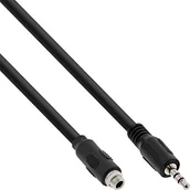Adaptery i przejściówki - InLine 99303p kabel audio adapter, 3,5 MM wtyczka stereo/gniazdo do wbudowania z gwintem, 0,6 m czarna 99303P - miniaturka - grafika 1