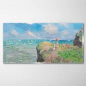 Obrazy i zdjęcia - PL Coloray Obraz na Szkle Obraz Szkło Cliff Walk at Pourville Monet 140x70cm - miniaturka - grafika 1