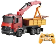 Zabawki zdalnie sterowane - Double Eagle Dźwig Mercedes-Benz Arocs 1:20 2.4GHz RTR (dźwięki i światła, obracane ramię, podnoszona naczepa) DE/E565-003 - miniaturka - grafika 1