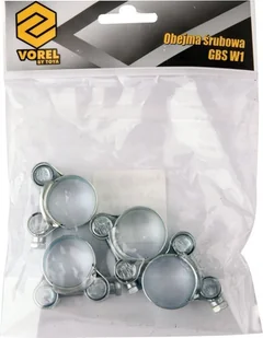 VOREL Obejma opaska śrubowa zaciskowa ocynkowana GBS W1 21-23mm 4szt - Akcesoria do urządzeń ogrodniczych - miniaturka - grafika 2