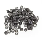 Pozostałe akcesoria fryzjerskie - Allepaznokcie Mikroringi z silikonem do przedłużania włosów 6 mm kolor Nr 2 woreczek 100 szt - miniaturka - grafika 1