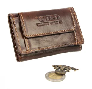 Wild Portfel Skórzany Mini Skóra Licowa WI5539 - Portfele - miniaturka - grafika 6