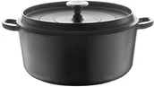 Brytfanny - Berndes 034143 żeliwa naczynie do pieczenia z odlewu z pokrywą emalii, 2,7 L, 20 cm, okrągła, czarna 034143 - miniaturka - grafika 1