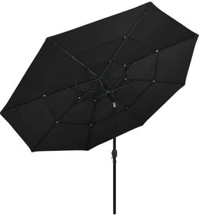 vidaXL 3-poziomowy parasol na aluminiowym słupku, czarny, 3,5 m vidaXL - Parasole ogrodowe - miniaturka - grafika 4