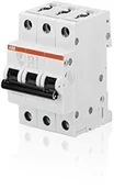 Bezpieczniki elektryczne - ABB automatyczny bezpiecznik trójbiegunowy B 16 A S203-B16 - miniaturka - grafika 1