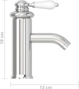 vidaXL Lumarko Bateria umywalkowa, chromowana, 130x180 mm 149070 - Baterie umywalkowe - miniaturka - grafika 5