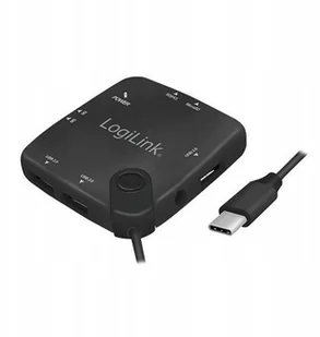 LogiLink HUB USB 3-portowy USB 2.0 + czytnik kart pamięci czarny UA0344 UA0344 - Huby USB - miniaturka - grafika 3