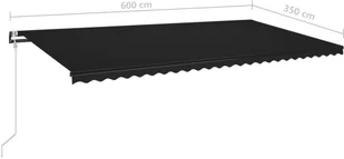 VidaXL Lumarko Automatycznie zwijana markiza, LED i czujnik wiatru, 600x350 cm 3069052 VidaXL - Markizy - miniaturka - grafika 9