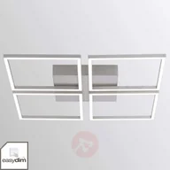 Lampy sufitowe - Paul Neuhaus Designerski plafon stal LED ściemnialny - Plazas 4 - miniaturka - grafika 1