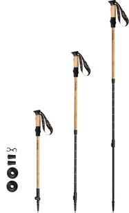 Spokey Kije trekkingowe 105-135 cm z ekologicznych materiałów BASTONE - Kije trekkingowe - miniaturka - grafika 2