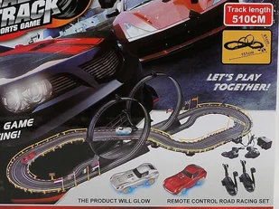 Pozostali TOR WYŚCIGOWY SAMOCHODOWY 510cm 2 PILOTY + 2 AUTA 427020 E-15A - Tory, garaże, parkingi - miniaturka - grafika 5