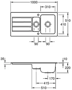 Villeroy & Boch Architectura 60 XR 336501FU - Zlewozmywaki - miniaturka - grafika 4