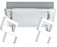 Lampy sufitowe - Paulmann 4-punktowa LED świecą 66641 A + + to D, reflektor Frame, metalowy, 4.5 W, biały mat/chrom, 25 x 25 x 13.1 cm 66641 - miniaturka - grafika 1