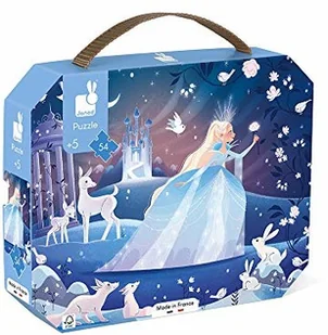 Janod Dziecko puzzle Ice Fairy-54 sztuki-edukacyjne gry - umiejętności motoryczne i koncentracja - etui z uchwytem wykonane we Francji i certyfikowane przez FSC-zielone atramenty od 5 lat, J02665 J02665 - Puzzle - miniaturka - grafika 6