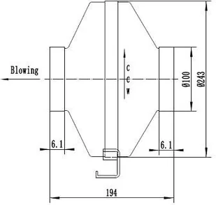 Wentylator kanałowy LXFB2E190/44-P92/15-G100 + Regulator obrotów Wentylator kanałowy LXF 100mm + Regulator obrotów - Wentylatory przemysłowe - miniaturka - grafika 2
