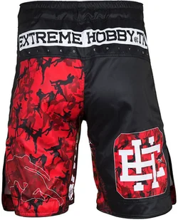 Extreme Hobby Spodenki Grappling, RED WARRIOR, czarny, rozmiar M - Kimona, stroje i obuwie - miniaturka - grafika 3