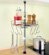 Pozostałe akcesoria kuchenne - KUCHENNY STOJAK Z PÓŁKĄ I WIESZAKAMI - miniaturka - grafika 1