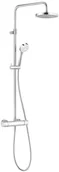 Zestawy prysznicowe - Kludi Logo Zestaw prysznicowy natynkowy z termostatem chrom 6809505-00 - miniaturka - grafika 1