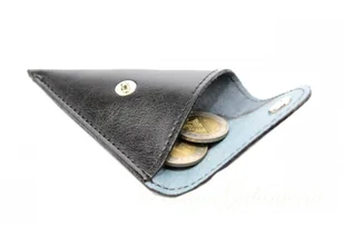 Accardi Rożek Mini Sakieweczka Na Bilon (PL) Zapinany Na Nap Skóra Naturalna - Portfele - miniaturka - grafika 2