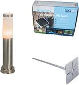 Lampy ogrodowe - QAZQA Lampa zewnętrzna stal 45cm IP44 z klinem i mufą kablową - Rox - miniaturka - grafika 1