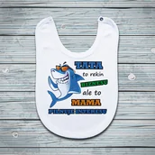 Śliniaki i fartuszki - Poczpol Tata to rekin biznesu ale to mama pilnuje interesu - śliniak 42233-uniw - miniaturka - grafika 1