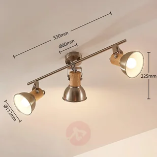 Lampenwelt COM Dennis 3-punktowa, podłużna lampa sufitowa LED - Lampy sufitowe - miniaturka - grafika 3